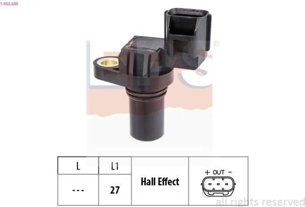 Capteur PMH EPS 1 953 585 robuste pour moteur FIAT Sedici (FY)