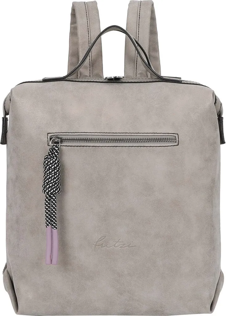 Sac à Dos Femme Gris Clair Métallisé Bitzi04 pour un Style Moderne Chic