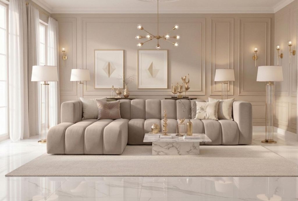 Kaiser Möbel Ecksofa L-Form GRAND 318 cm, stoff Salvador, Produktbild 