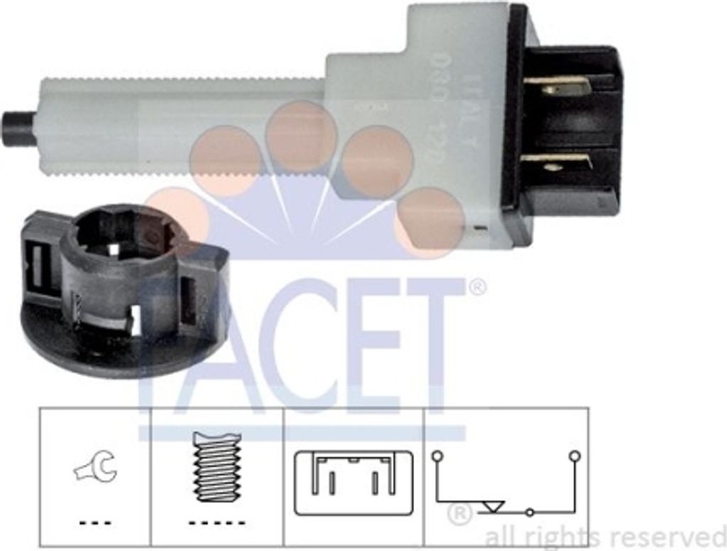 1 Bremslichtschalter FACET 7.1080 Italy - OE Equivalent für SEAT