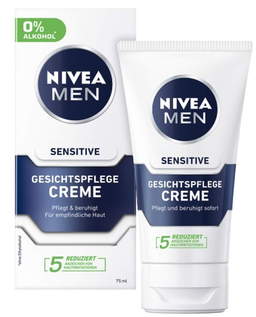 Nivea Men Sensitiver Gesichtscreme, 75 ml - Beruhigende Pflege für empfindliche Männerhaut