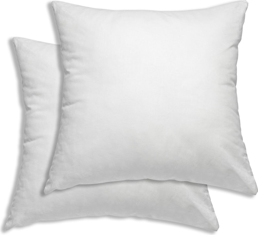 2er Set Kissenbezug Kissenhülle Kopfkissenbezug Hüllen Uni Renforce Baumwolle, Farbe:weiß, Größe:40x40 cm