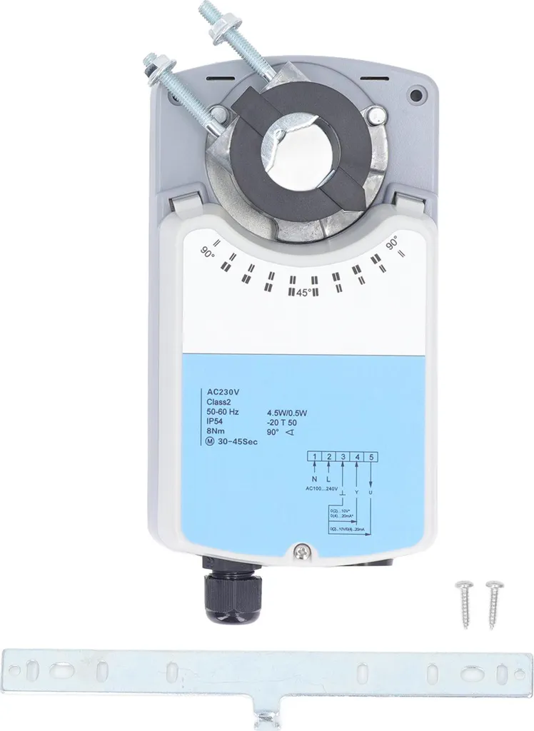 Actionneur électrique pour clapet d'air AC230V avec angle réglable