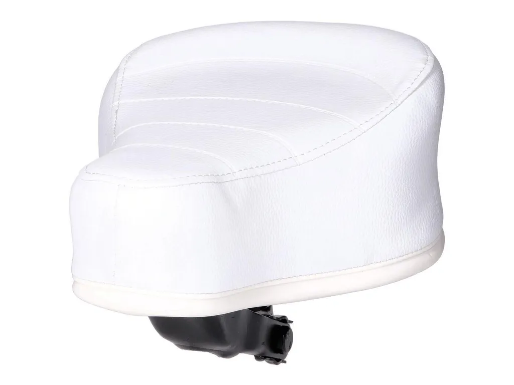 Selle pour Puch Maxi et modèles rétro blanche avec lettrage de marque