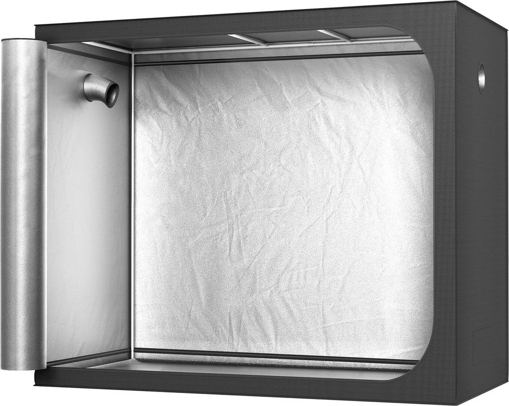 TRMLBE Growzelt 240x120x200 cm Gewächshaus Grow Tent mit Reflektierende Mylar Growzelt aus 600D Oxford-Stoff + PE + Metallrohr Anbauzelt Indoor, f...