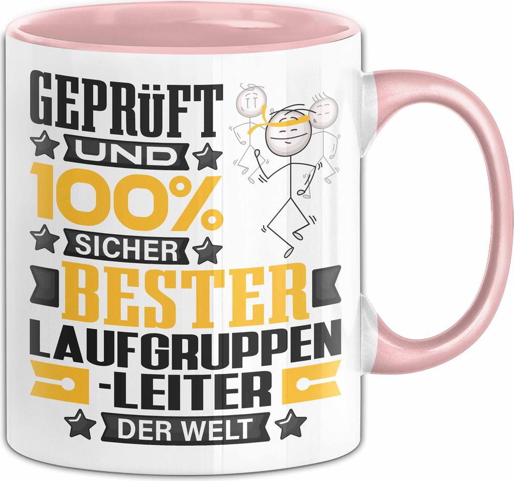 Laufgruppenleiter Geschenk Lustiger Spruch für Laufgruppenleiter Geschenkidee Bester Laufgruppenleiter Der Welt (Rosa)