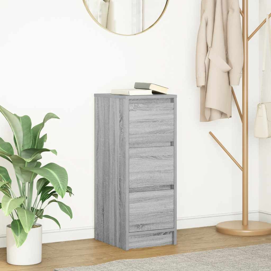 vidaXL Sideboard Grau Sonoma 29,5x34x76 cm Holzwerkstoff