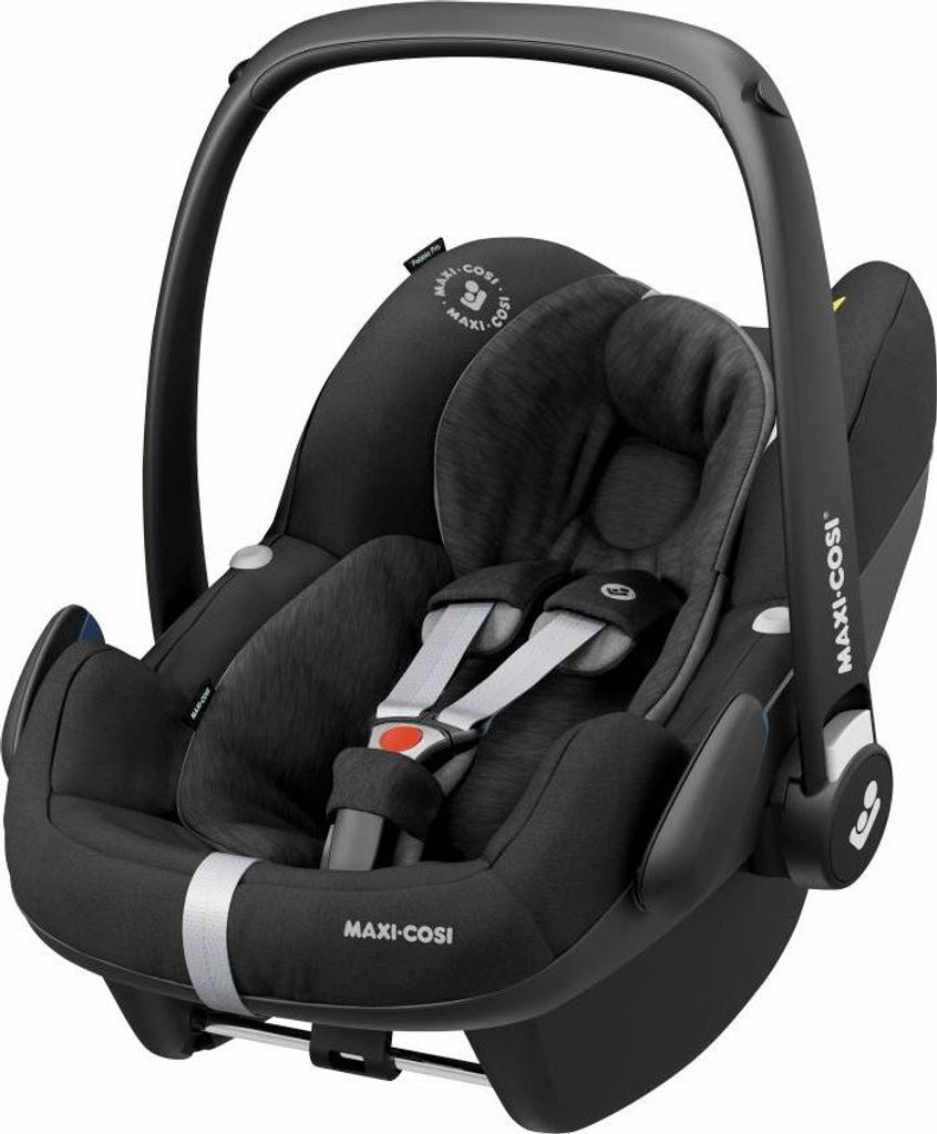 Maxi-Cosi Pebble Pro i-Size Babyschale, Kindersitz für Neugeborene, ab der Geburt bis ca. 12 Monate, 45 bis 75 cm, Essential Black
