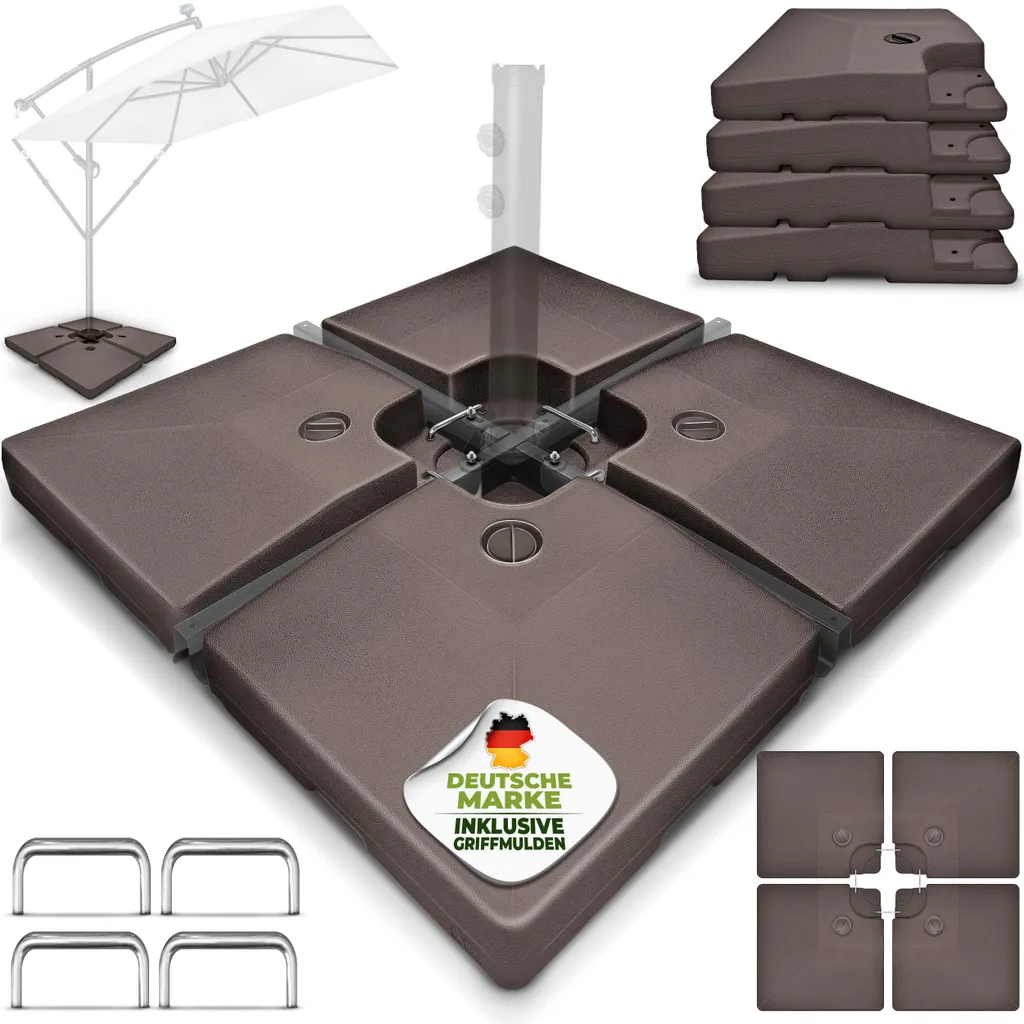 Dalles de lestage pour parasol déporté tillvex 120kg - Set de 4 pièces