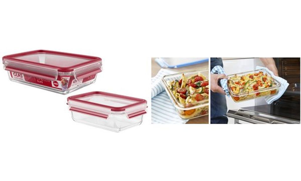 Emsa Clip&Close Glass Frischhaltedose, Rechteckig 2 L Produktbild 