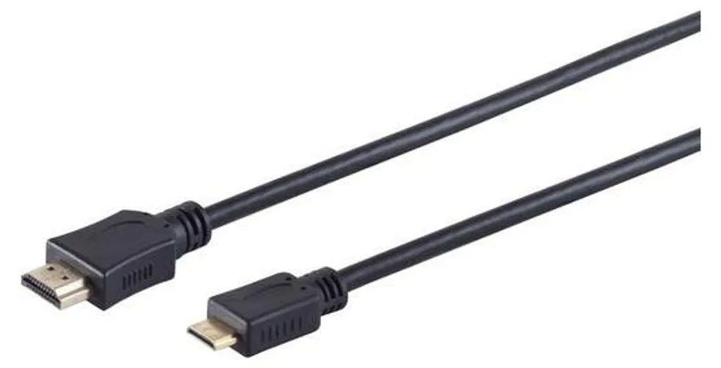 Câble High Speed Mini HDMI Ethernet Noir avec Connecteurs Blindés - 2