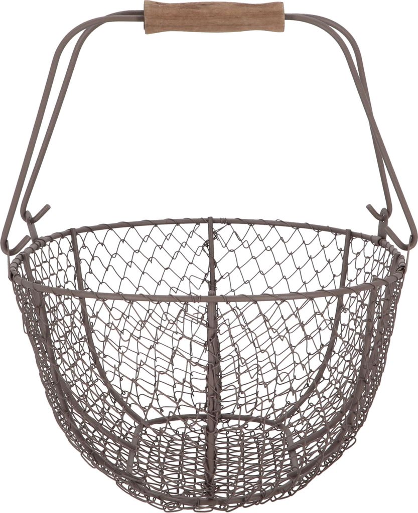 Esschert Design Drahtkorb Antikbraun oval mit 2 Griffen Produktbild 5