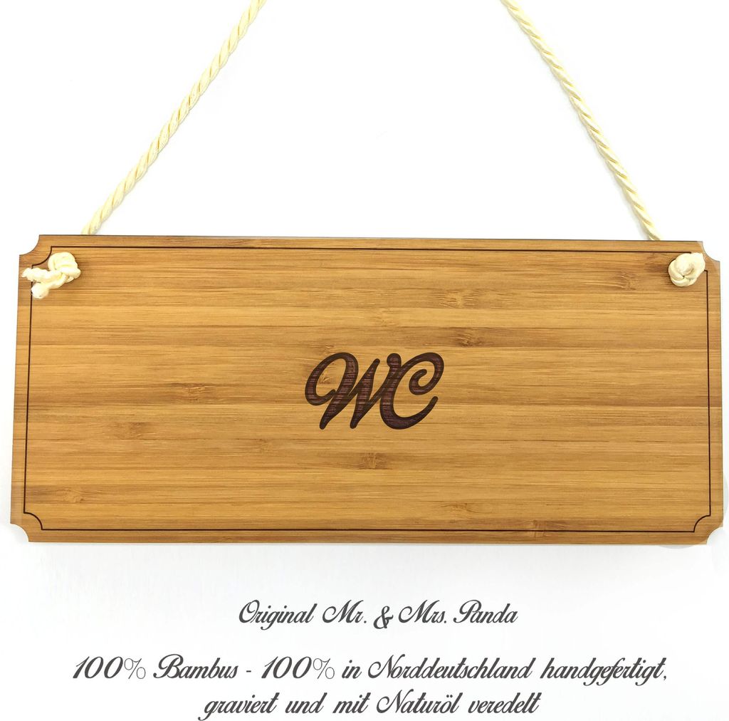Mr. & Mrs. Panda Firmenschild WC - Geschenk, Schild, Produktbild 