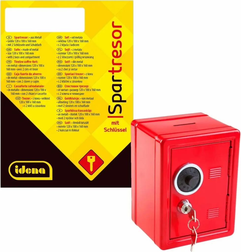 Idena Spartresor rot 120x100x160mm - Metall Produktbild 