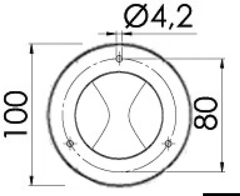 Lampe de pont Aurora Osculati 13.448.10 rétractable à cadre rond blanc
