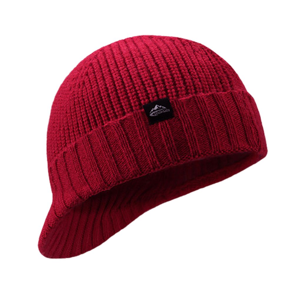 Herren Wintermütze, warm, einfarbig, superweich, atmungsaktiv, leicht, verschleißfest, klassische Strickmütze, Fahrradmütze