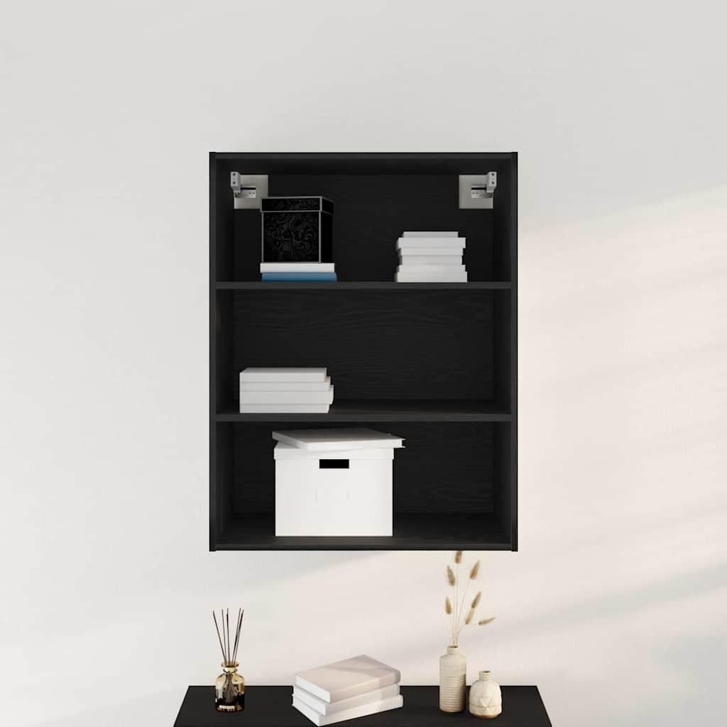 vidaXL Hängender Wandschrank Schwarz Eichen-Optik 69,5 x 32,5 x 90 cm