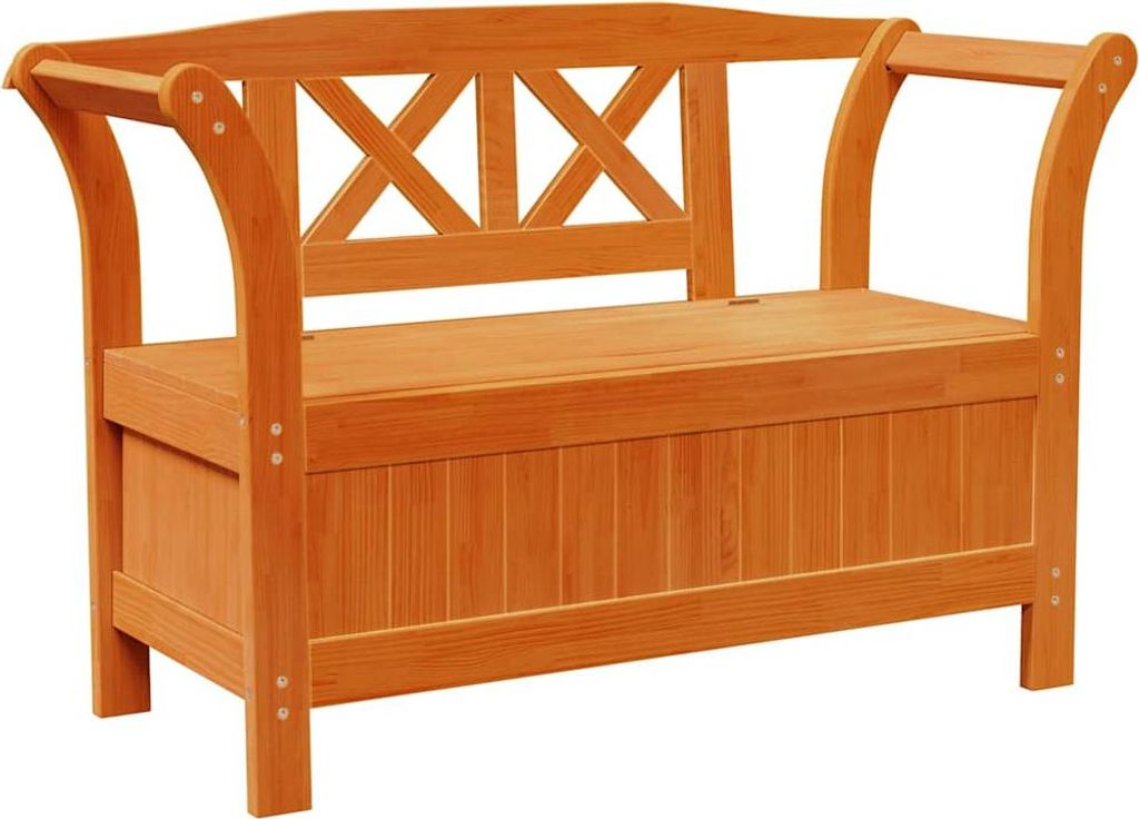 Bank Outdoor Braun 119 x 44 x 76 cm Massives Kiefernholz