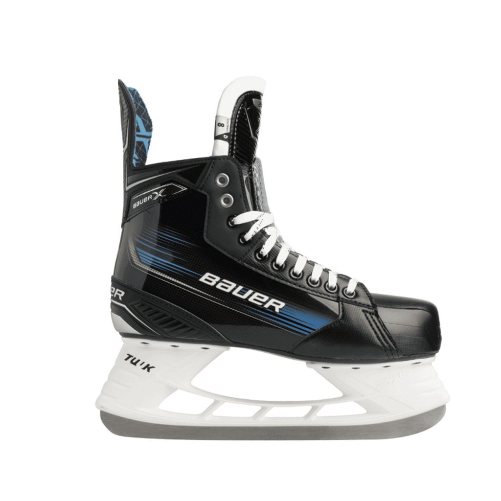 A single ice skate is shown against a white background.