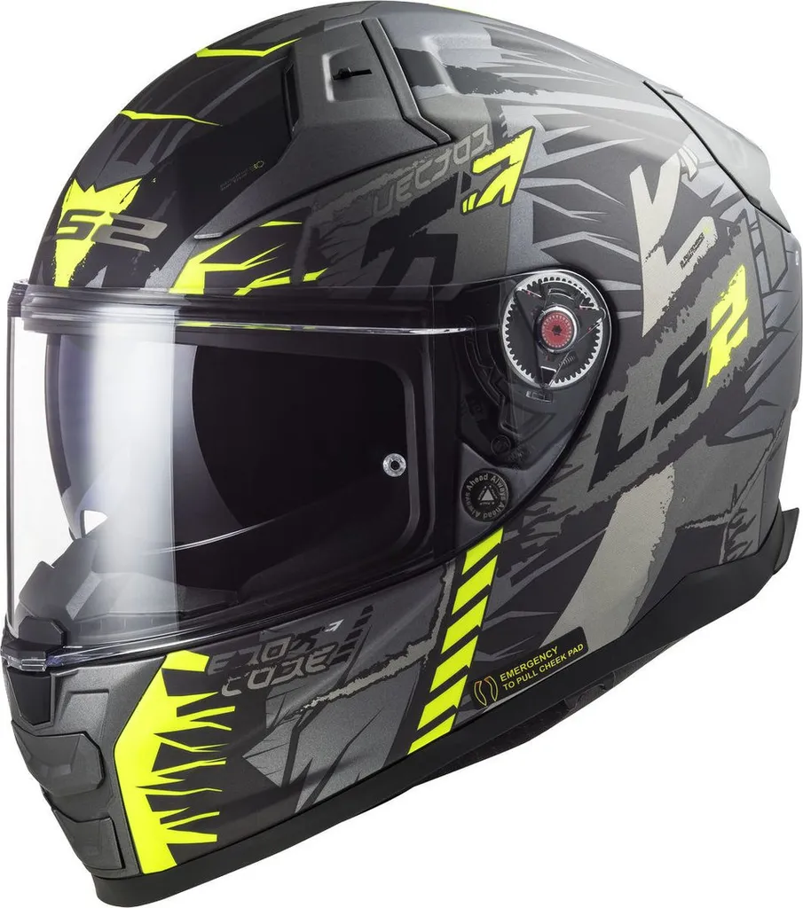 Casque LS2 Vector II Techbot S : Visière Anti-Buée et Écran Solaire 55cm