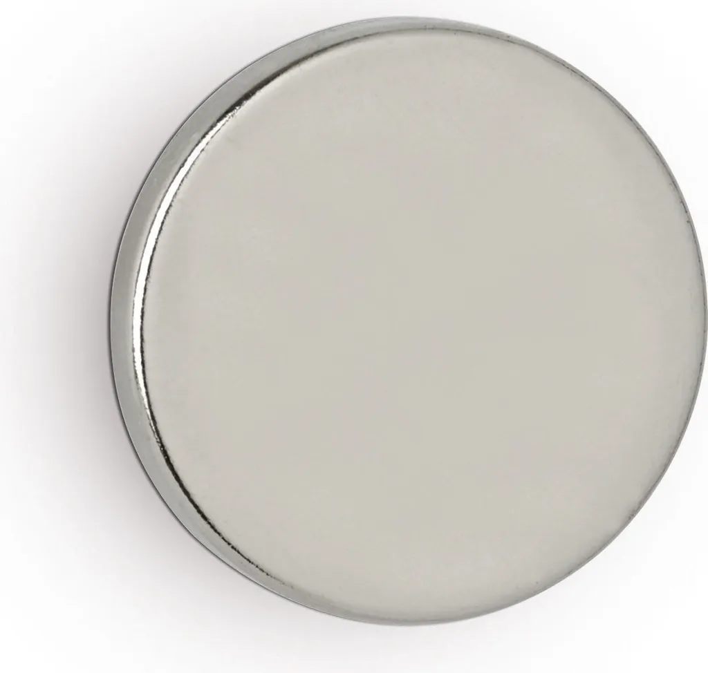 Disque magnétique puissant en néodyme 20x3mm argenté pack de 40