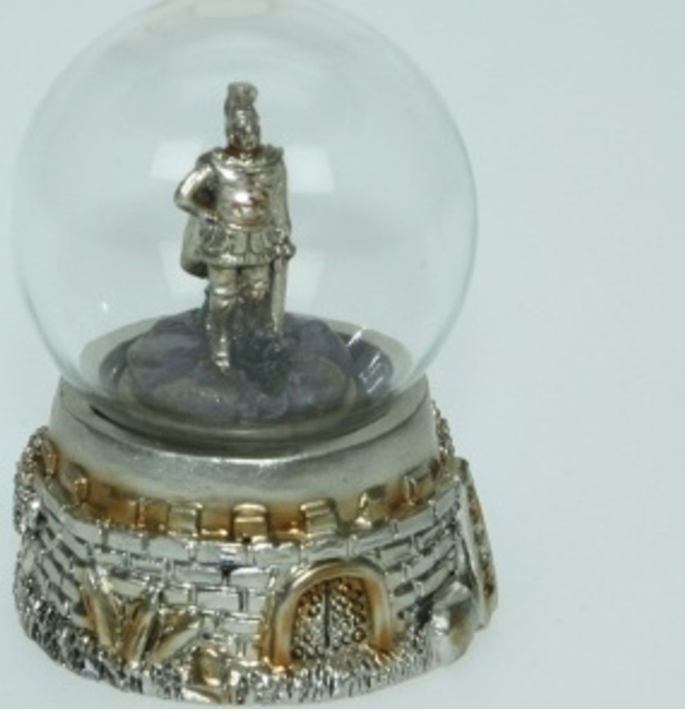 Glitzerkugel Römer, 6,5 cm, Figur Figuren Schneekugel Schneekugeln Glitzerkugeln Glitterkugel