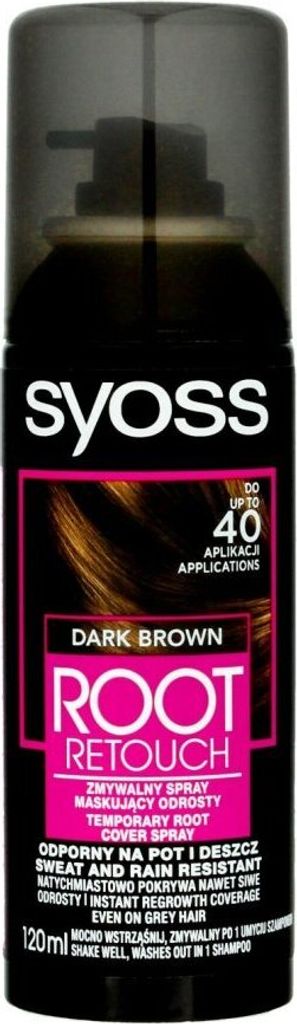 SYOSS Root Retoucher Spray Dunkelbraun 120ml Produktbild 