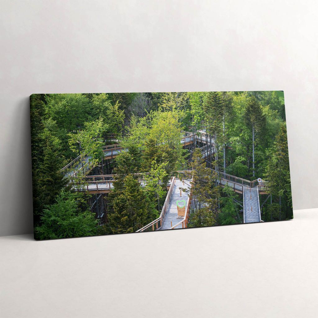 Weg in Krynica Zdrój – Leinwandbild Wandbild – 120x60 cm – Leinwandbilder – Wandbilder – Schlafzimmer – Flur