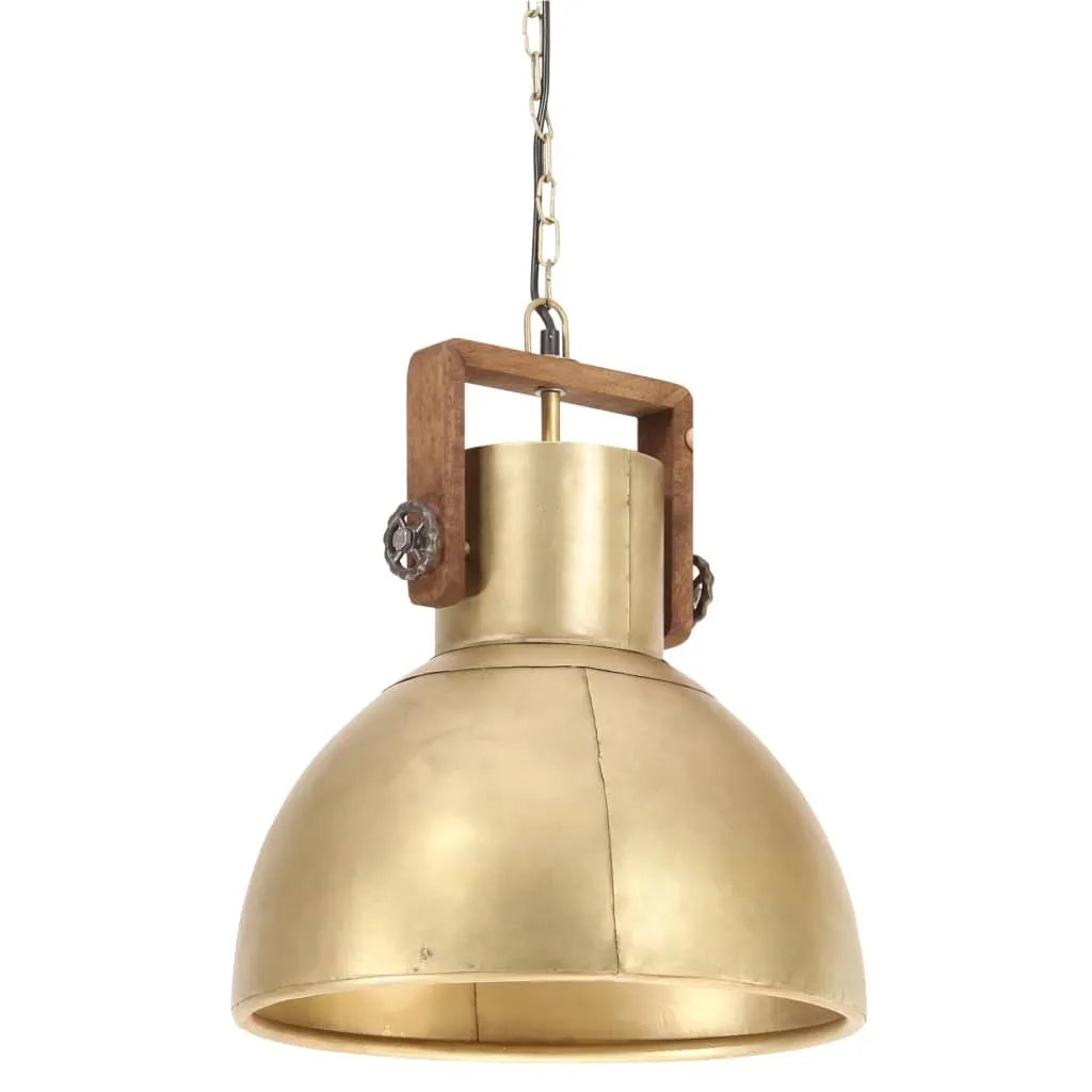 Lampada Sospensione 40 cm Ottone Industriale E27 - Metallo di Qualità - 2