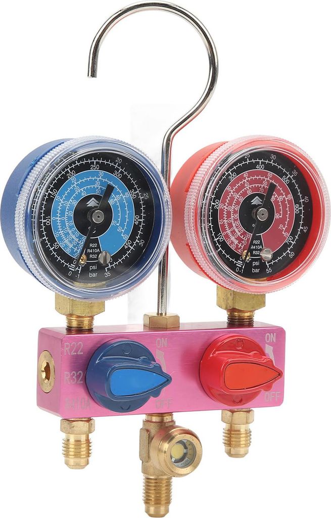 Diagnosemessgerät Mini G1/4 Metallknopf Klimaanlagenwerkzeug für R22 R32 R410A Kältemittel