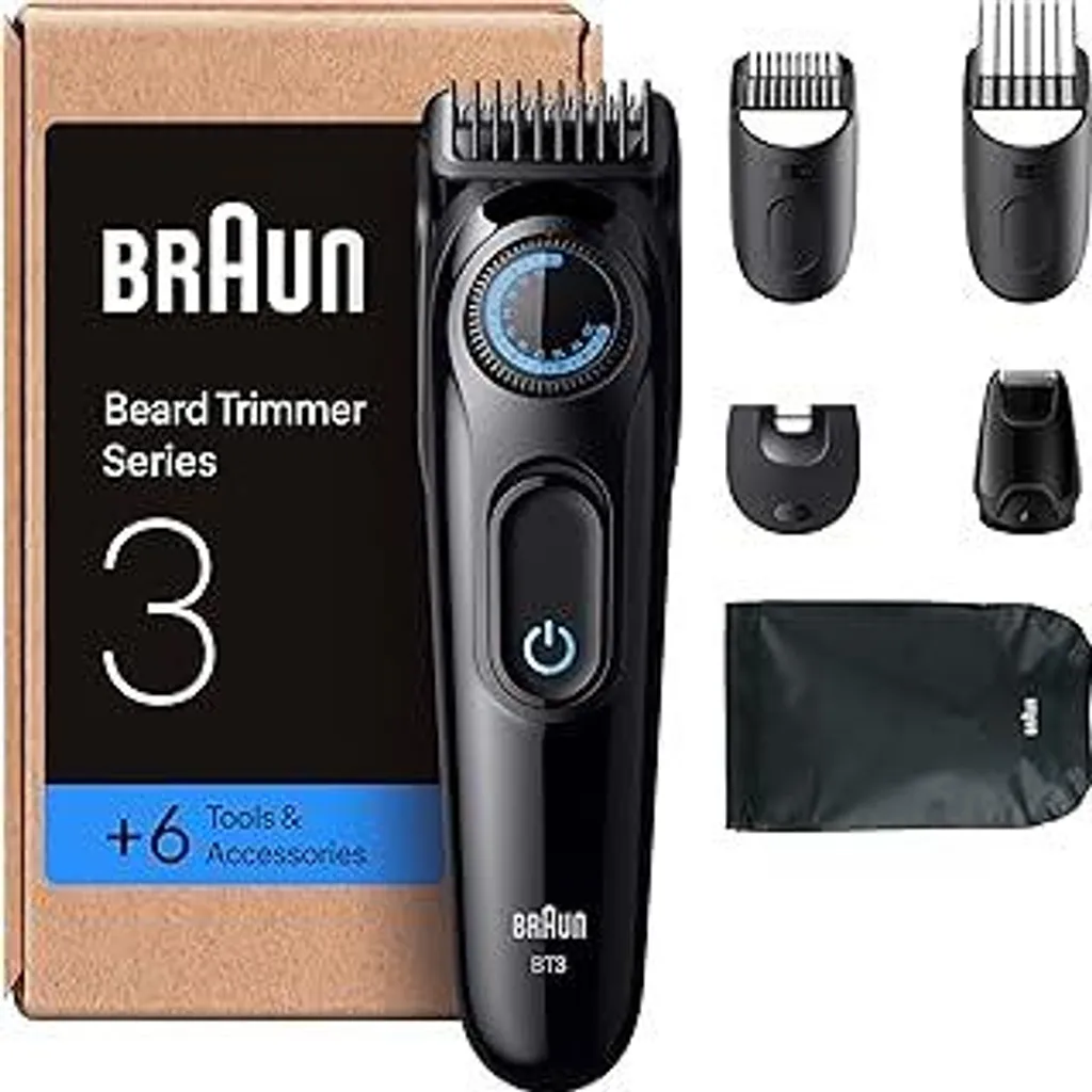 Kit Regolabarba Braun BT3565: Regalo Uomo Perfetto con 6 Accessori