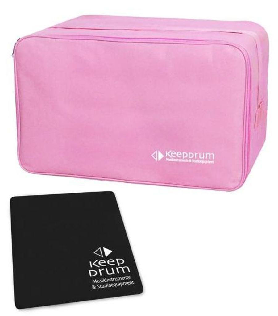 keepdrum CB-01PK Cajon-Tasche Pink mit Sitz-Pad