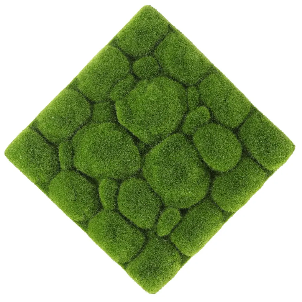 Mur végétal en mousse artificielle 3D - Panneau décoratif vert 50x50 cm