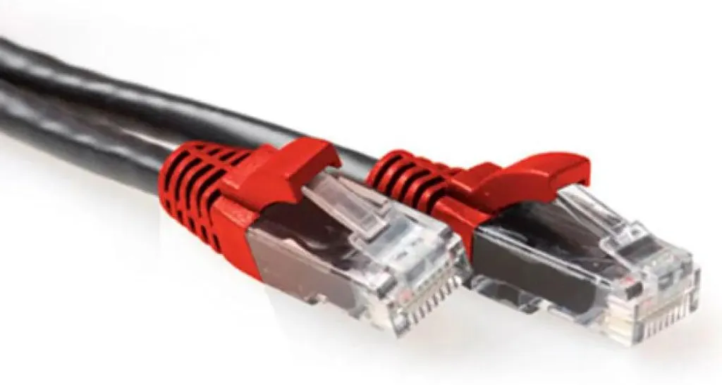 Câble Ethernet CAT6A 5m Noir U/UTP Croisé Haute Vitesse 10 Gbits/s