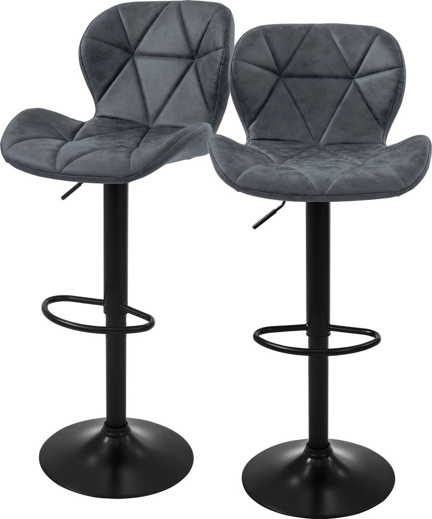 ML-Design 2er Set Barhocker Tresenhocker 360° drehbar, Produktbild 