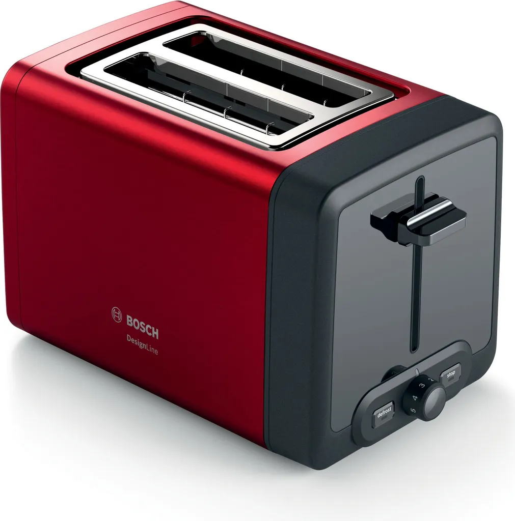 Bosch TAT4P424DE Tostapane 2 fette 970 W Nero Rosso