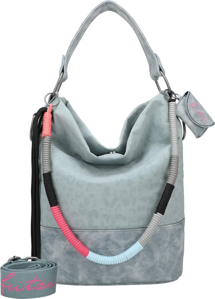 Grand sac à épaule bandoulière Hobo Bag Leo Soft Blue pour femme chic