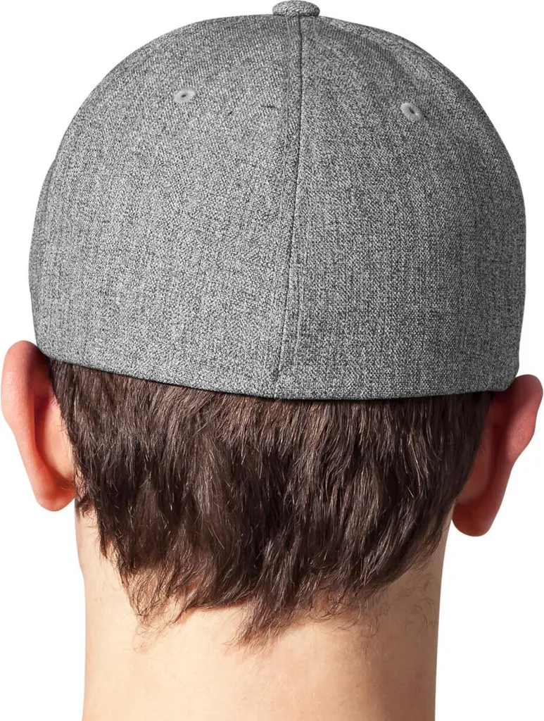 Berretto Flexfit 6277PS Heather Grey S/M | Visiera Nera Professionale - 13