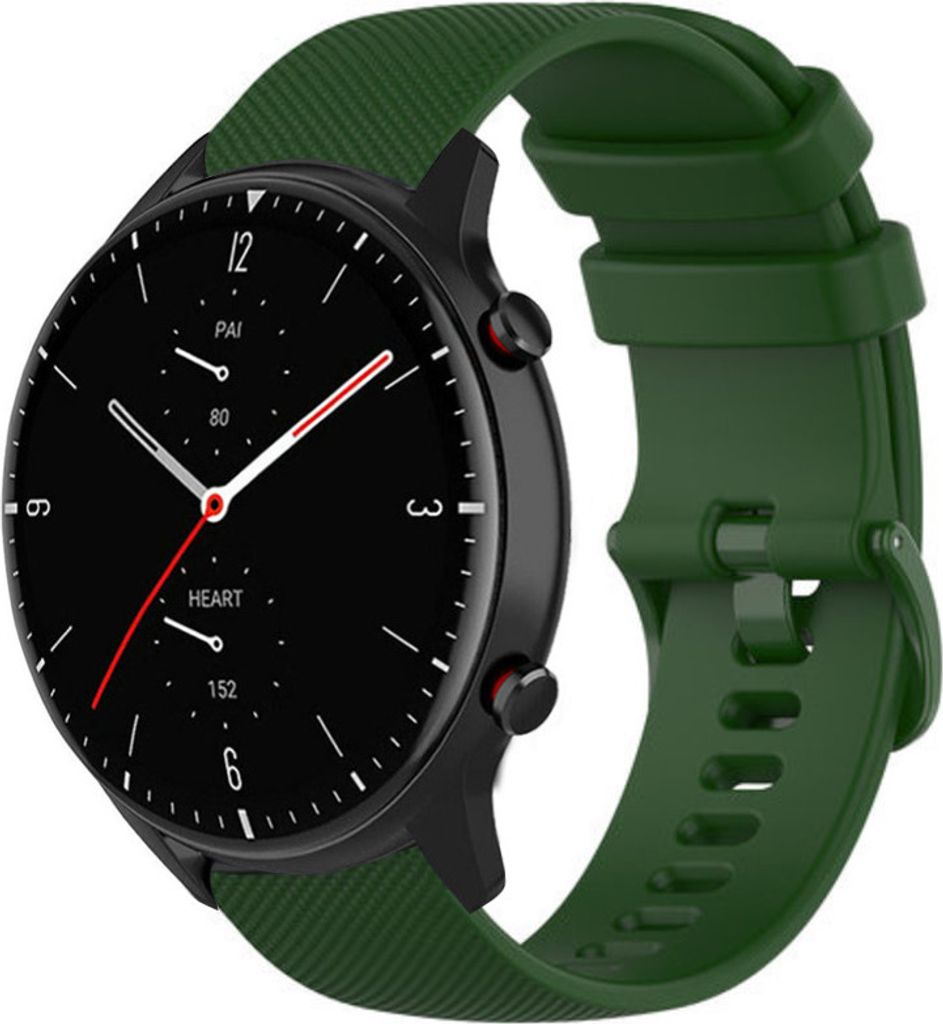 Strap-it Xiaomi Amazfit GTR 2 Luxus-Silikonarmband (Armeegrün)