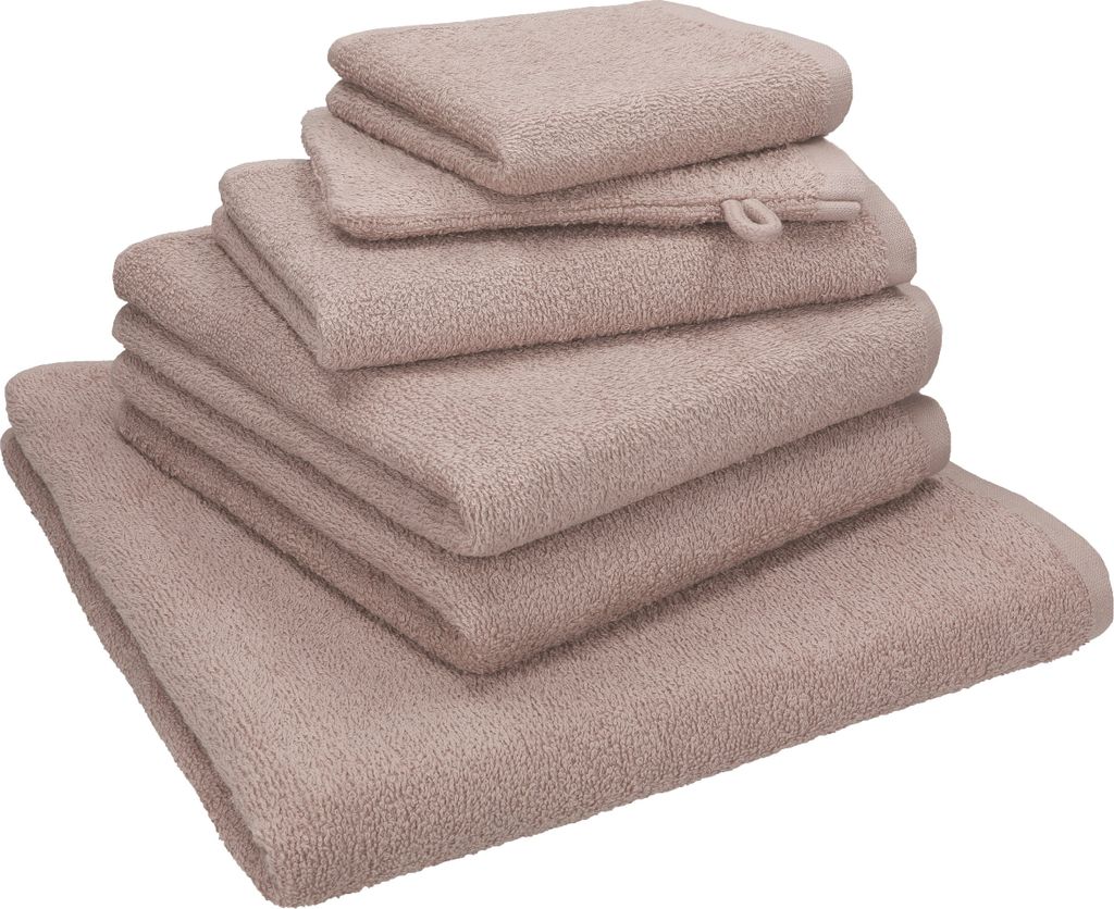 Betz 6-tlg. Handtuch-Set BERLIN 1 Liegetuch 2 Handtücher 1 Gästetuch 1 Seiftuch 1 Waschhandschuh 100% Baumwolle – Farbe: cappuccino