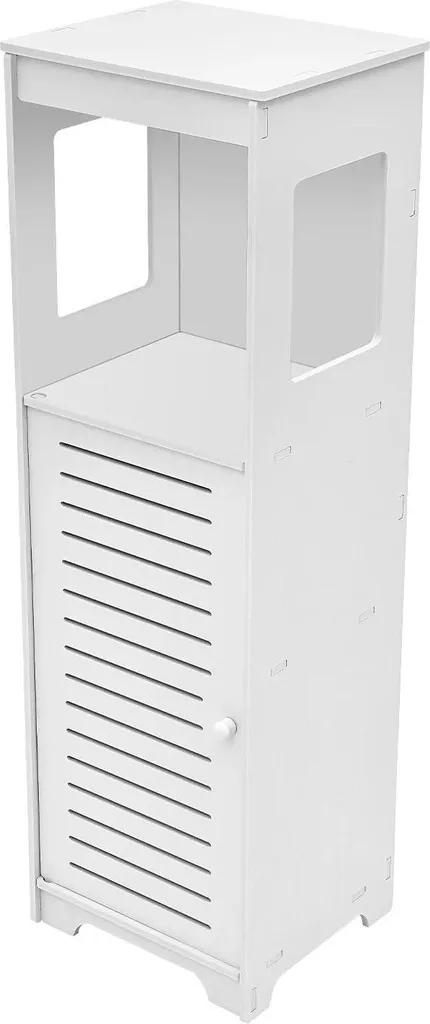 Armadio Bagno Salvaspazio PVC Bianco: 4 Ripiani Impermeabili e Robusti