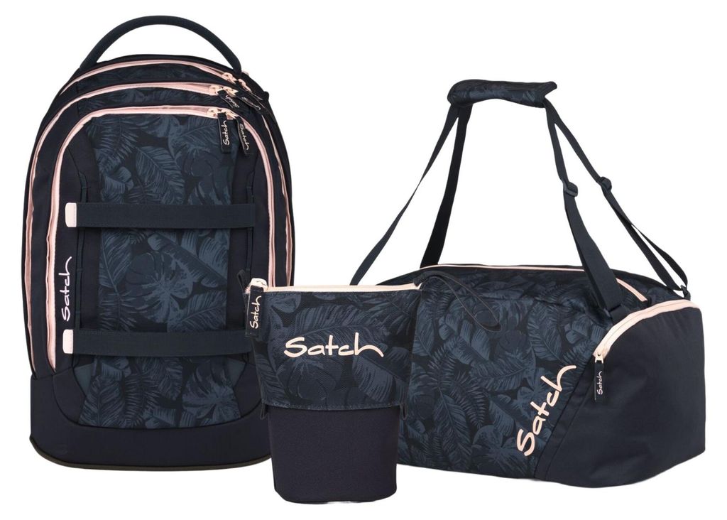 Satch Pack Midnight Jungle Schulrucksack Set 3tlg. Produktbild 