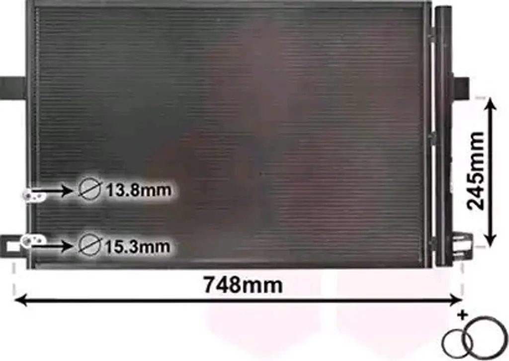 Solution fuite clim VW Amarok : Condenseur Van Wezel avec joints fournis