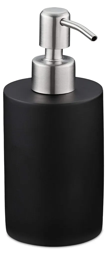 Accessoire de salle de bains : distributeur savon noir 180 ml design