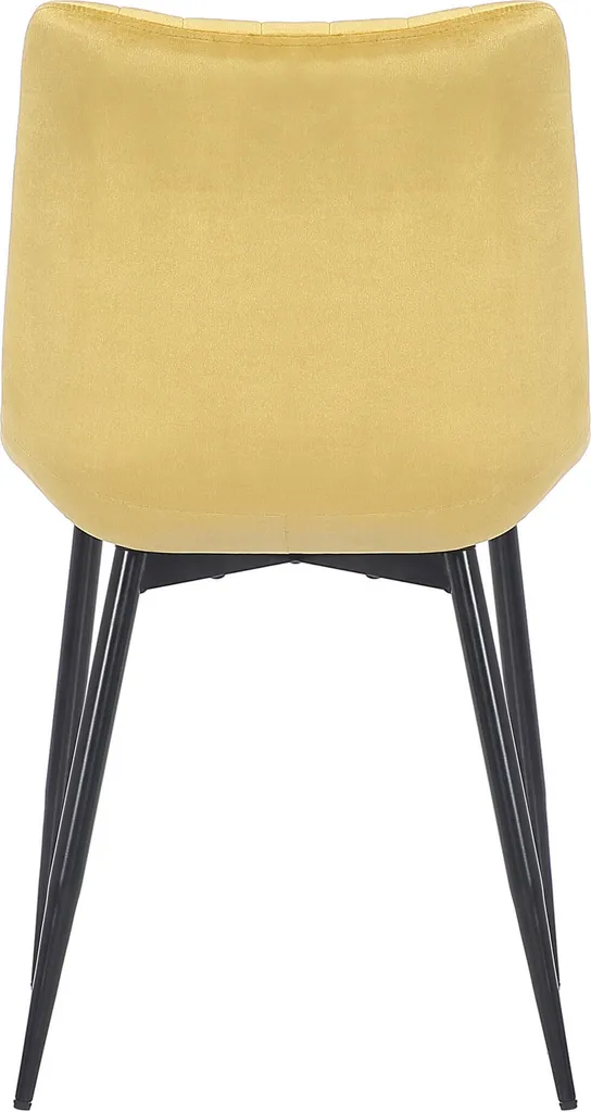 CLP Set di 2 sedie Rahden in velluto con struttura nera, giallo - 6