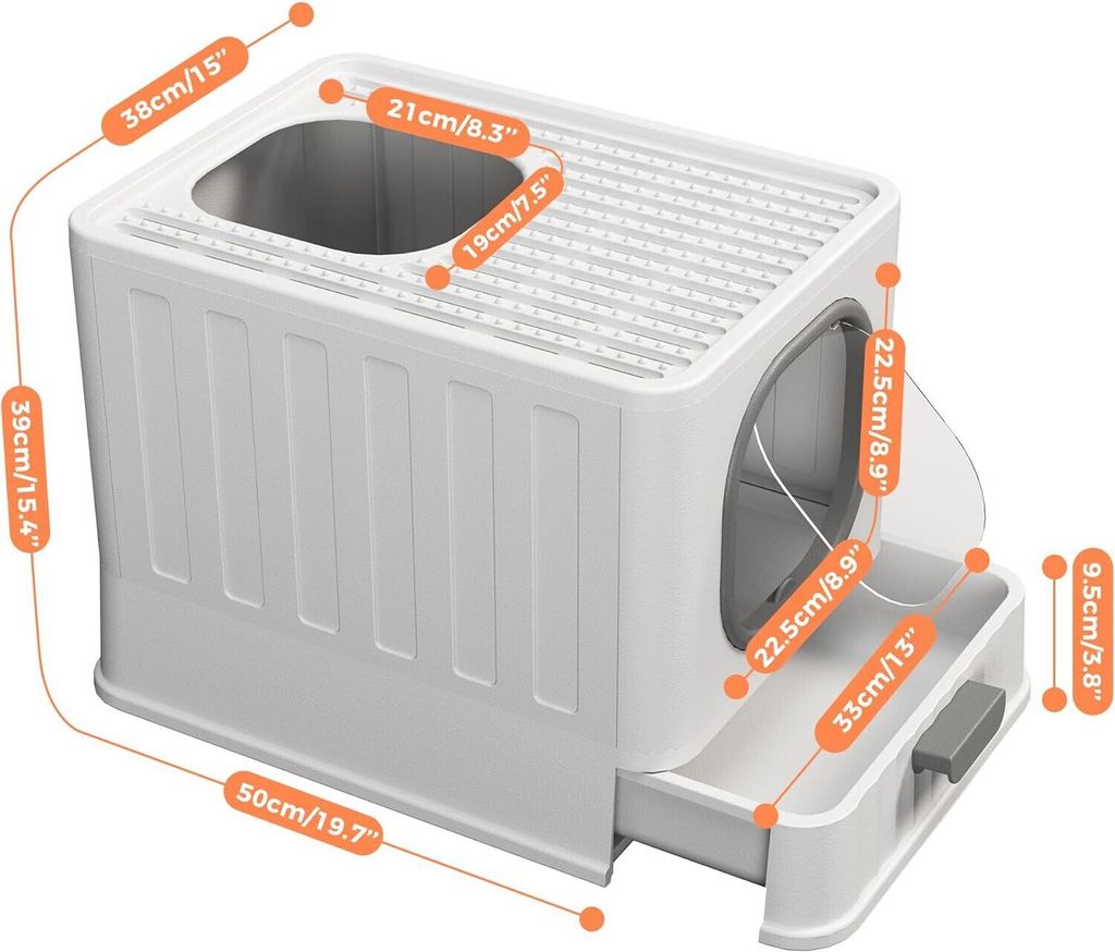 PurpurRain Katzentoilette mit ausziehbarer Schale u. Produktbild 2