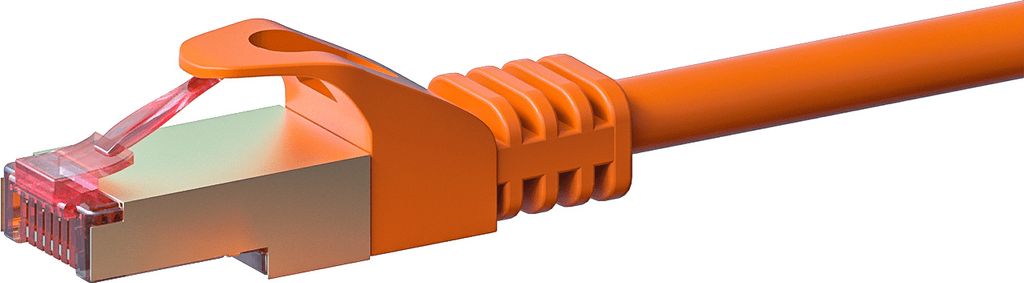 CAT 6 Netzwerkkabel LSOH - S/FTP - 0,25 Meter - Orange