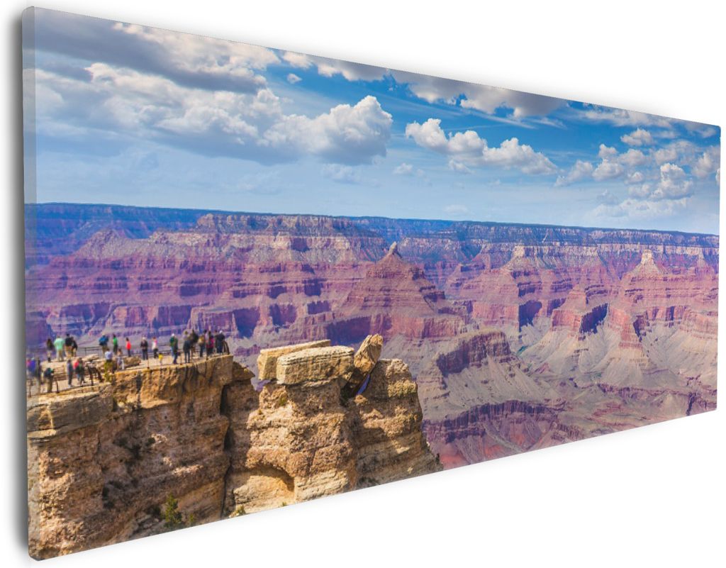 Wallario Premium Leinwandbild Felsenschlucht im Grand Canyon Park Arizona in Größe 30 x 75 cm
