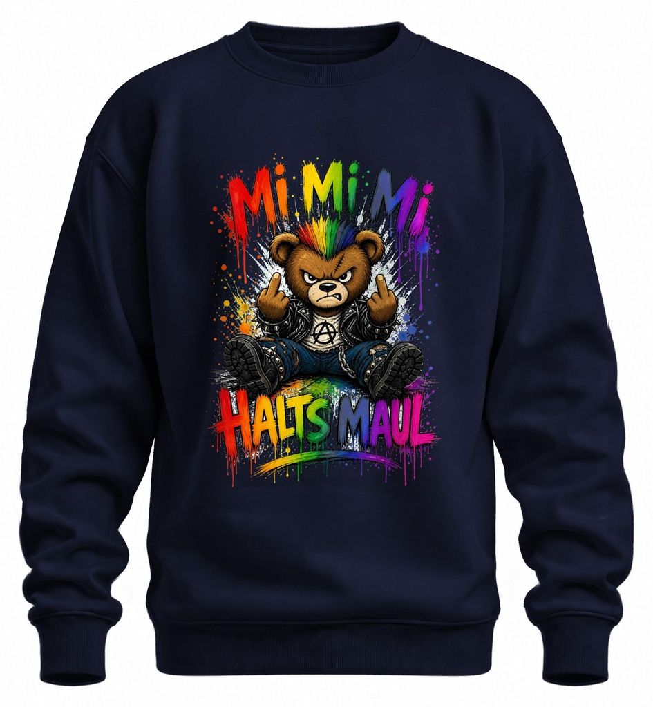 Mi Mi Mi Halts Maul Bär: Sudadera con estampado "Punk Imagen del producto 