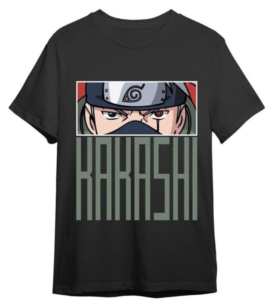 Tričko Naruto, motiv Kakashi, oči, černá barva, velikost XL Obrázek produktu 